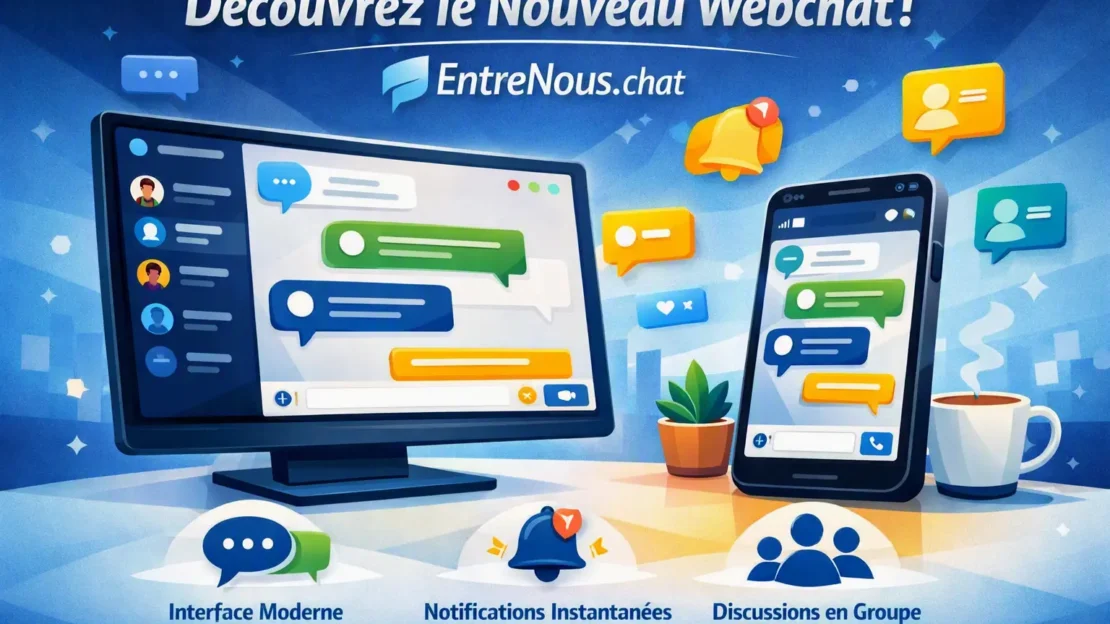 Nouveau webchat application de tchat sur entrenous.chat , serveur de discussion des IEG Françaises .