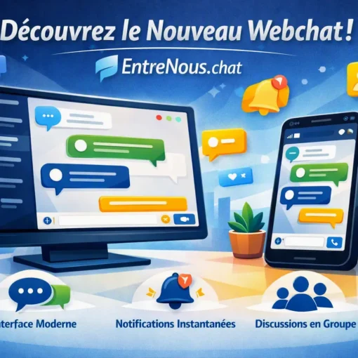 Nouveau webchat application de tchat sur entrenous.chat , serveur de discussion des IEG Françaises .